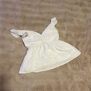 White Eyelet babydoll top size M